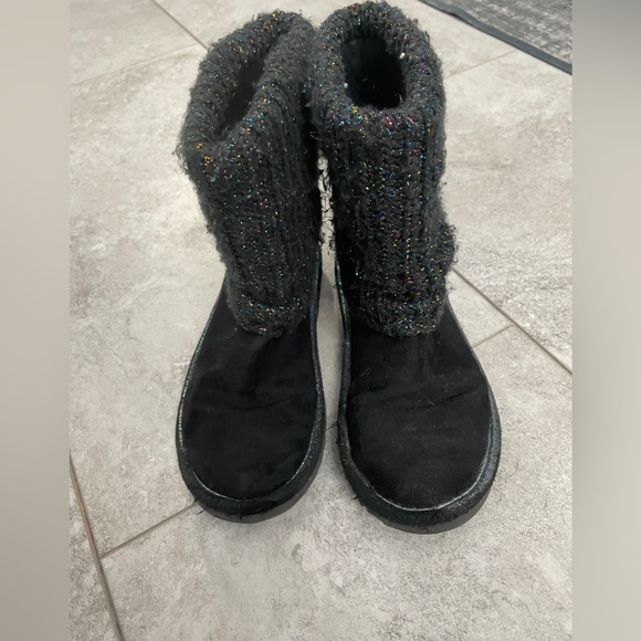 girls black boots SZ 4 - Picture 2 of 5